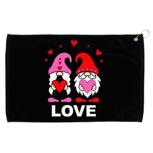 Happy Valentines Day Gnomes Elves Elf Love Anniversary Grommeted Golf Towel