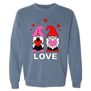 Happy Valentines Day Gnomes Elves Elf Love Anniversary Garment-Dyed Sweatshirt