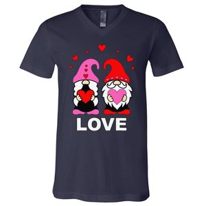 Happy Valentines Day Gnomes Elves Elf Love Anniversary V-Neck T-Shirt