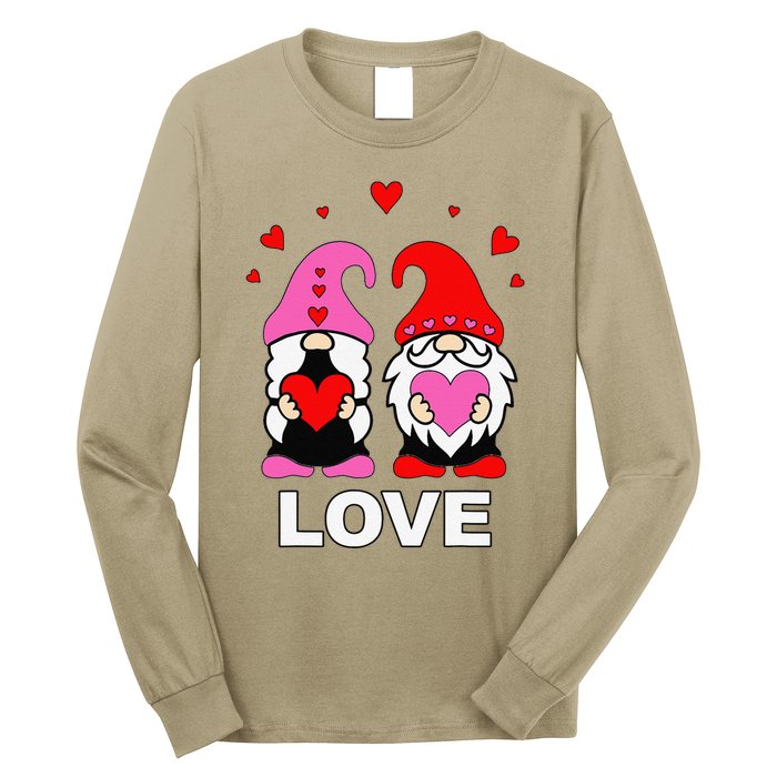 Happy Valentines Day Gnomes Elves Elf Love Anniversary Long Sleeve Shirt