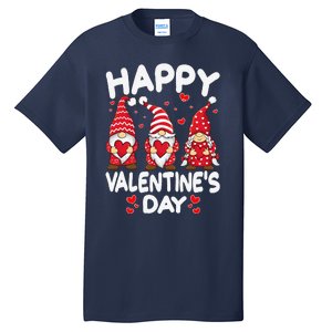 Happy Valentines Day Gnomes Funny Matching Three Gnomies Tall T-Shirt