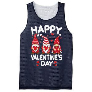 Happy Valentines Day Gnomes Funny Matching Three Gnomies Mesh Reversible Basketball Jersey Tank