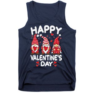 Happy Valentines Day Gnomes Funny Matching Three Gnomies Tank Top