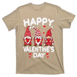 Happy Valentines Day Gnomes Funny Matching Three Gnomies T-Shirt