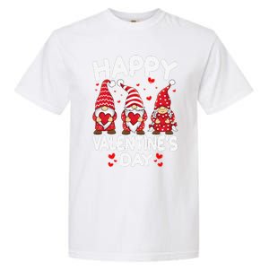 Happy Valentines Day Gnomes Funny Matching Three Gnomies Garment-Dyed Heavyweight T-Shirt