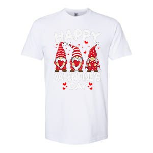 Happy Valentines Day Gnomes Funny Matching Three Gnomies Softstyle CVC T-Shirt