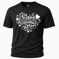 Happy Valentines Day Shaped Heart Cooling Performance Crew T-Shirt