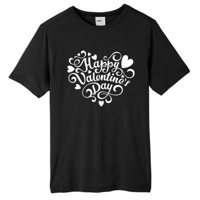 Happy Valentines Day Shaped Heart Tall Fusion ChromaSoft Performance T-Shirt