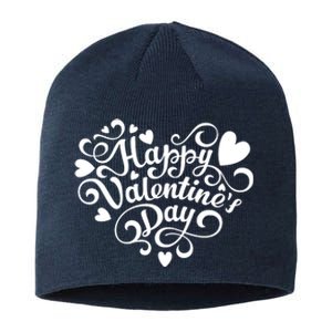 Happy Valentines Day Shaped Heart Sustainable Beanie