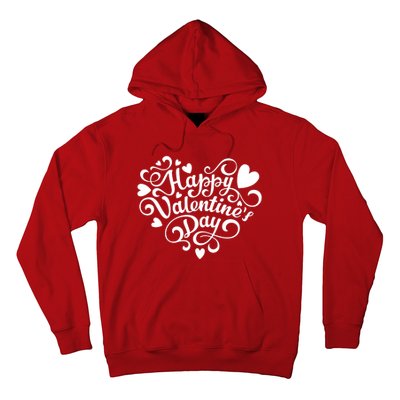 Happy Valentines Day Shaped Heart Hoodie