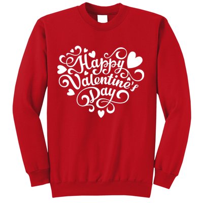 Happy Valentines Day Shaped Heart Sweatshirt