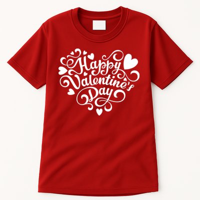 Happy Valentines Day Shaped Heart Tall T-Shirt