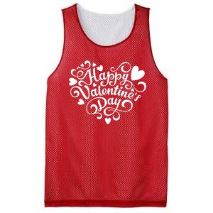 Happy Valentines Day Shaped Heart Mesh Reversible Basketball Jersey Tank