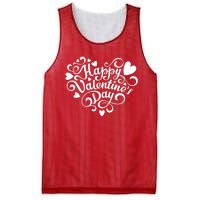 Happy Valentines Day Shaped Heart Mesh Reversible Basketball Jersey Tank