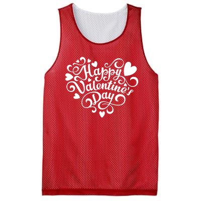 Happy Valentines Day Shaped Heart Mesh Reversible Basketball Jersey Tank