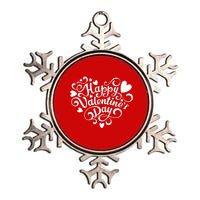 Happy Valentines Day Shaped Heart Metallic Star Ornament