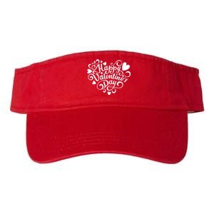 Happy Valentines Day Shaped Heart Valucap Bio-Washed Visor