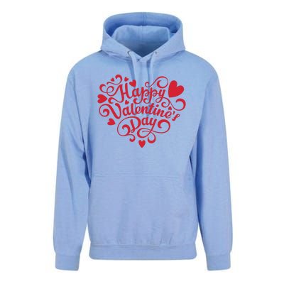 Happy Valentines Day Shaped Heart Unisex Surf Hoodie