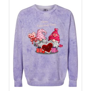 Happy Valentines Day Gnomes Heart Valentine Day For Colorblast Crewneck Sweatshirt