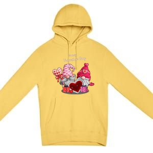 Happy Valentines Day Gnomes Heart Valentine Day For Premium Pullover Hoodie