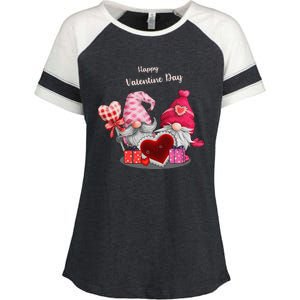 Happy Valentines Day Gnomes Heart Valentine Day For Enza Ladies Jersey Colorblock Tee