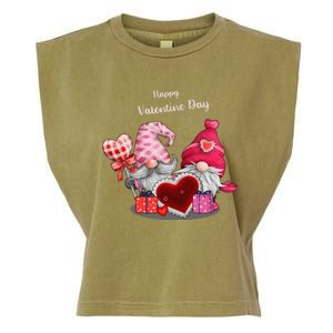 Happy Valentines Day Gnomes Heart Valentine Day For Garment-Dyed Women's Muscle Tee