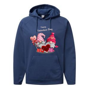 Happy Valentines Day Gnomes Heart Valentine Day For Performance Fleece Hoodie