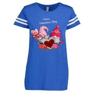 Happy Valentines Day Gnomes Heart Valentine Day For Enza Ladies Jersey Football T-Shirt