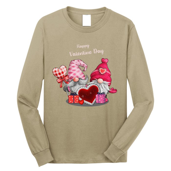 Happy Valentines Day Gnomes Heart Valentine Day For Long Sleeve Shirt