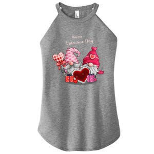 Happy Valentines Day Gnomes Heart Valentine Day For Women's Perfect Tri Rocker Tank