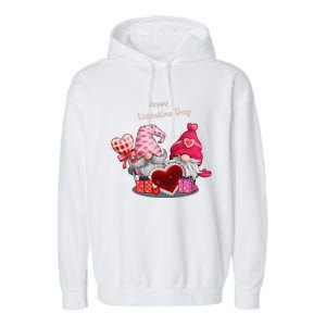 Happy Valentines Day Gnomes Heart Valentine Day For Garment-Dyed Fleece Hoodie