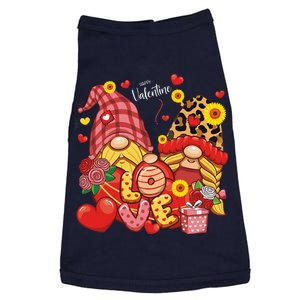 Happy Valentines Day Gnomes Leopard With Sunflower Valentine Doggie Tank