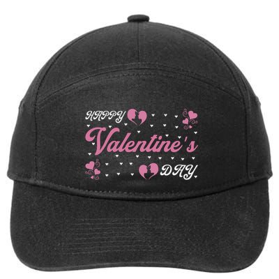 Happy Valentine's Day Funny Valentines Day 7-Panel Snapback Hat