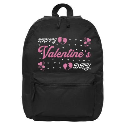 Happy Valentine's Day Funny Valentines Day 16 in Basic Backpack