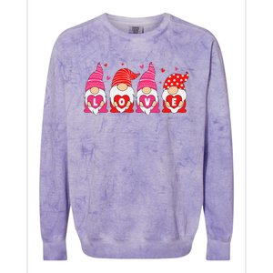 Happy Valentines Day Gnomes Love Matching Couples Colorblast Crewneck Sweatshirt