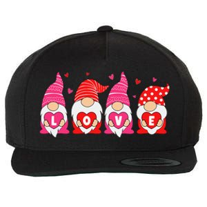 Happy Valentines Day Gnomes Love Matching Couples Wool Snapback Cap