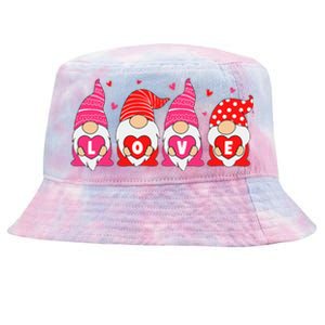 Happy Valentines Day Gnomes Love Matching Couples Tie-Dyed Bucket Hat