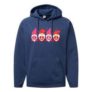 Happy Valentines Day Gnomes Love Matching Couples Performance Fleece Hoodie