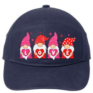 Happy Valentines Day Gnomes Love Matching Couples 7-Panel Snapback Hat