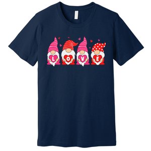 Happy Valentines Day Gnomes Love Matching Couples Premium T-Shirt