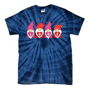 Happy Valentines Day Gnomes Love Matching Couples Tie-Dye T-Shirt