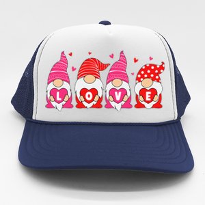 Happy Valentines Day Gnomes Love Matching Couples Trucker Hat