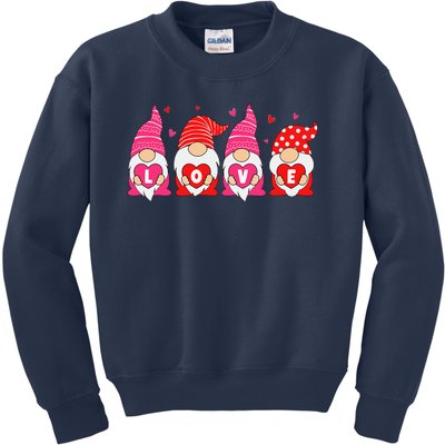 Happy Valentines Day Gnomes Love Matching Couples Kids Sweatshirt