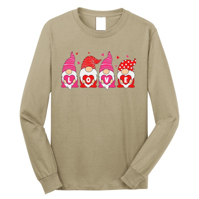 Happy Valentines Day Gnomes Love Matching Couples Long Sleeve Shirt