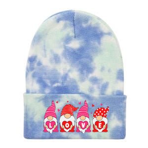 Happy Valentines Day Gnomes Love Matching Couples Tie Dye 12in Knit Beanie