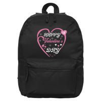 Happy Valentine's Day Funny Valentines Day 16 in Basic Backpack