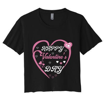Happy Valentine's Day Funny Valentines Day Crop Top