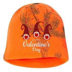 Happy Valentines Day Gnomes Plaid & Hearts Love Gift Kati - Camo Knit Beanie