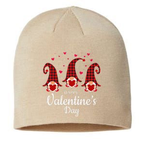 Happy Valentines Day Gnomes Plaid & Hearts Love Gift Sustainable Beanie