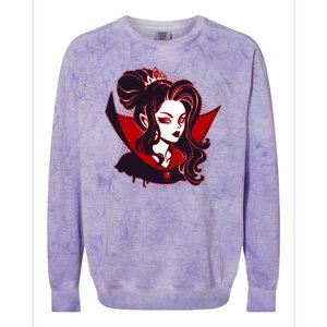 Halloween Dracula Vampire Princess Colorblast Crewneck Sweatshirt